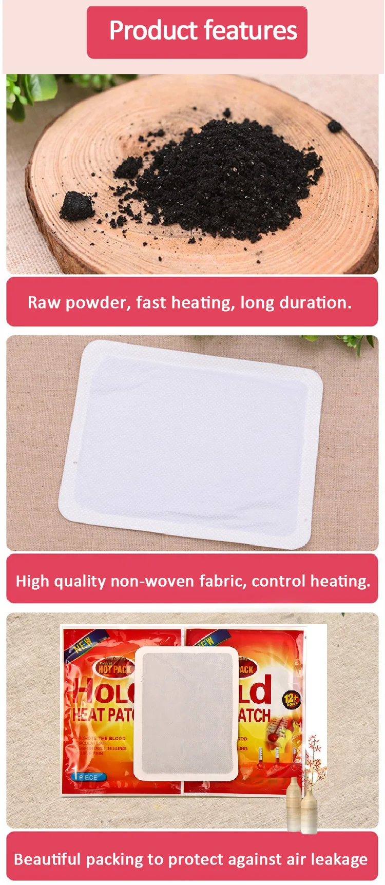 disposable instant magic medical menstrual full body warmer heat patch/heating warm womb hot pad for winter 2