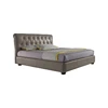 French style king size double adjustable air leather bed