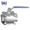 Stainless Steel 2" 3PC Internal Thread Mounting Pad Manual Operated Ball Valve With Price