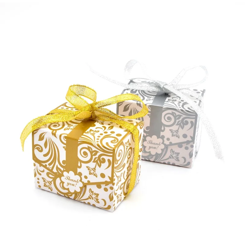 GoldSliver Candy Box Wedding Favors and Gifts Wedding Candy Box Wedding Decoration Birthday Party Supplies Packaging Boxes (4)