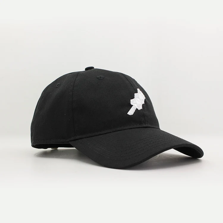 OEM cheap price black cotton hat, strap back hats caps baseball