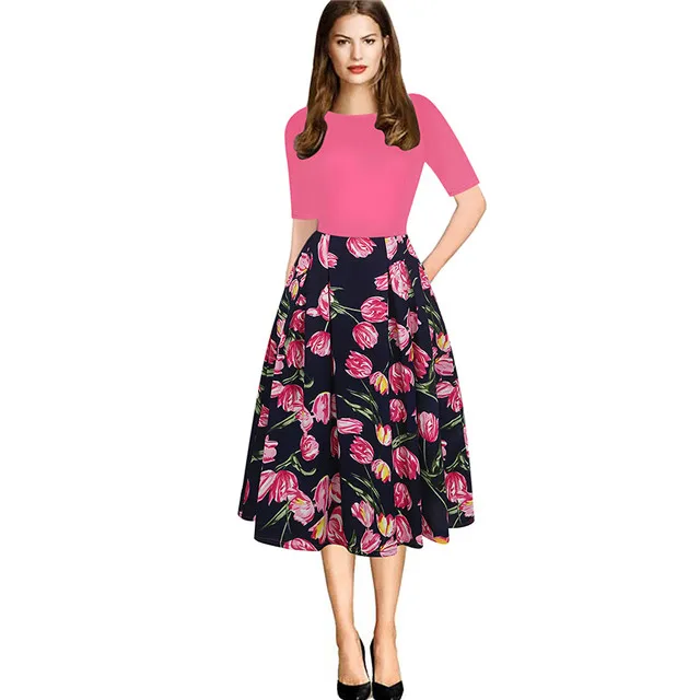 2019 Summer Women Printed Beach Dress Ladies O Neck Short Sleeve Dresses, As picture
2019 Summer Women Printed Beach Dress Ladies O Neck Short Sleeve Dresses, As picture