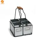Organizer Basket Office desk Tidy Kids Tools Storage Utensil Holder Metal Galvanized Tin Caddy