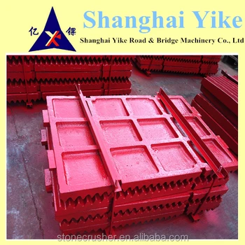 Different Models of jaw plate for Kleemann 110 Z manufactured in China