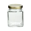 In Stock 50g-1000g square shape empty glass jar/honey/jam jar pickle glass bottle with tin lid