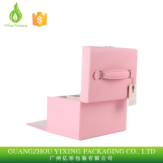 handmade luxury gift box pu leather jewelry case cosmetic box