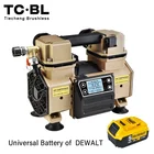 ブラシレスポータブルサイレントコードレスオイルレスオイルフリータイヤ膨張 1HP dc ミニ空気ポンプコンプレッサー 18 v