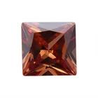 D-Champagne Princess Cubic Zirconia Square Synthetic Stones