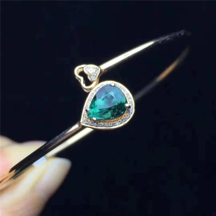 Gem Bangle 18k Gold Vintage Jewelry Stone 1.55ct Natural Tourmaline Bracelet
Gem Bangle 18k Gold Vintage Jewelry Stone 1.55ct Natural Tourmaline Bracelet
