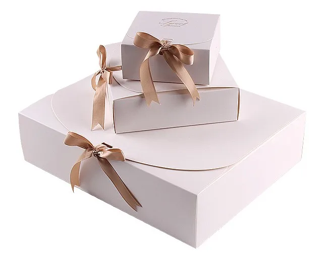 light blue ribbon gift box chocolate / silk scarf