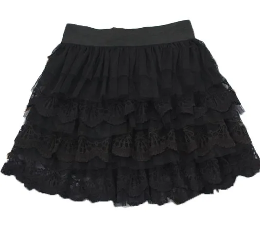3 color 2015 summer style lace skirts solid multilayer gauze princess skirt simple elegant fashion cute tutu saias
