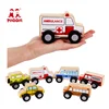 Outdoor red small children vehicle car toy kids wooden pull back car for toddler 2+