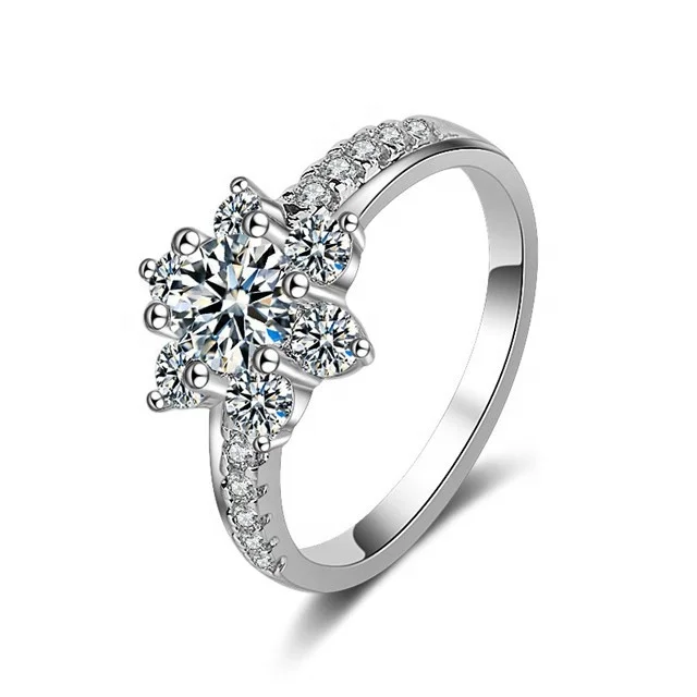 New Fashion Jewelry Silver Color Crystal Flower Wedding Ring for Women Gift Size 6-9
New Fashion Jewelry Silver Color Crystal Flower Wedding Ring for Women Gift Size 6-9