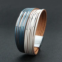 Custom Joyeria De Moda Leather Wrist Band Bracelet Magnetic Clasp Bracelet For Women
Custom Joyeria De Moda Leather Wrist Band Bracelet Magnetic Clasp Bracelet For Women
