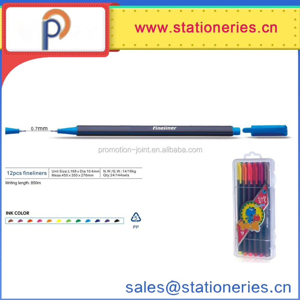 School Supply Triangle Multi-functional Fineliner Water Color Pen