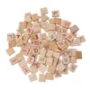 MUQGEW 100X Wooden Scrabble Tiles Colorful Letters Numbers For Crafts Wood Alphabet Toy toys for girls children