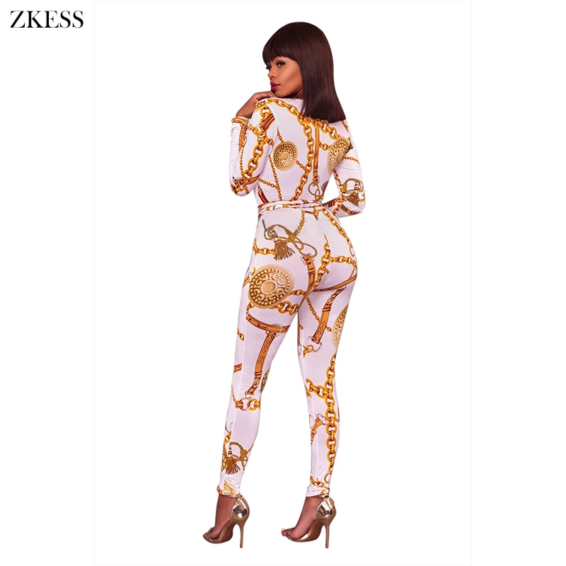 White-Sexy-Deep-V-Neck-Gold-Chain-Print-Skinny-Jumpsuit-LC64363-1-2 