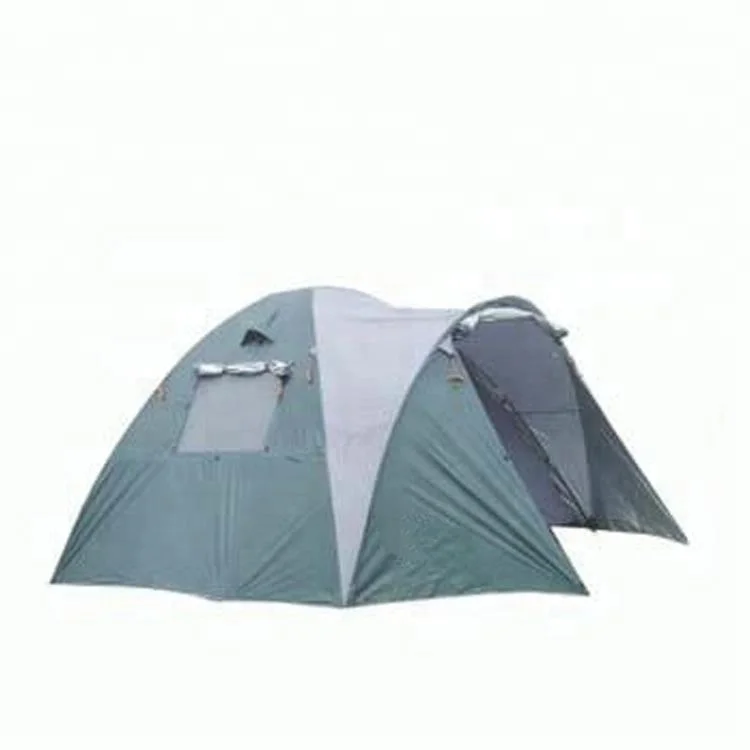 Mesh window waterproof large camping tent 4 season