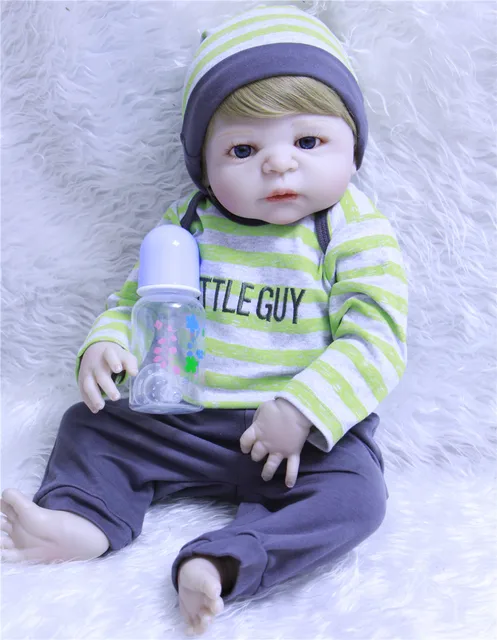 Bebe reborn menino full silicone vinyl doll baby reborn 23 57cm real alive  infant newborn baby boy dolls gift - AliExpress