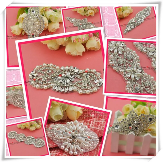 fashion cheap wedding crystal rhinestone applique trimming