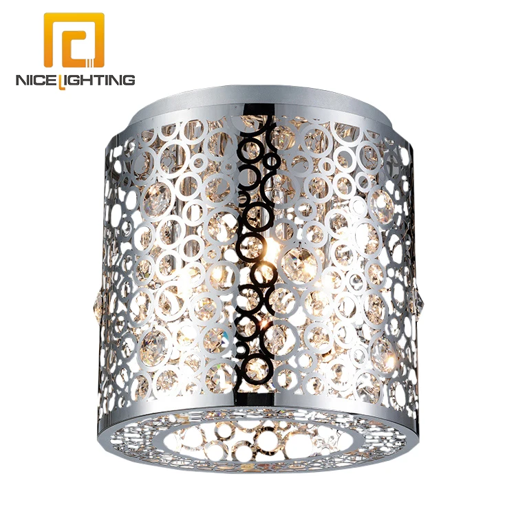Nizza beleuchtung G9 silber farbe kristall anhänger kronleuchter metall stahl deckenleuchte zylinder