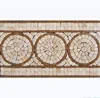 Factory price easy stone mosaic border design, bathroom wall border tile