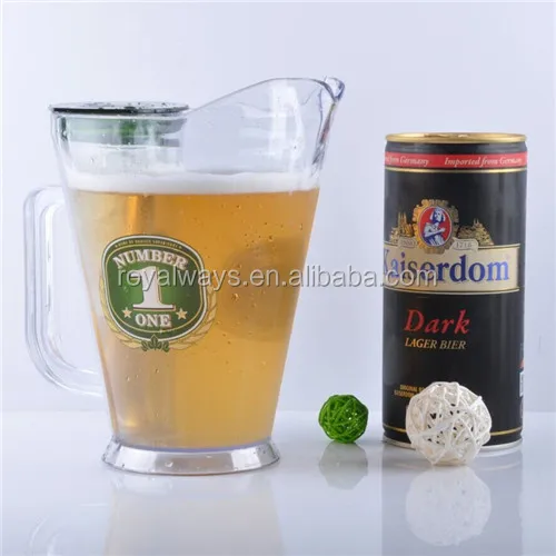 Food Grade 1 5l Acrylic Beer Jug With Ice Cube Compartment Juice Pitcher With Spout Buy Acrylic Beer Jug Beer Jug Ice Cube Compartment Product On Alibaba Com