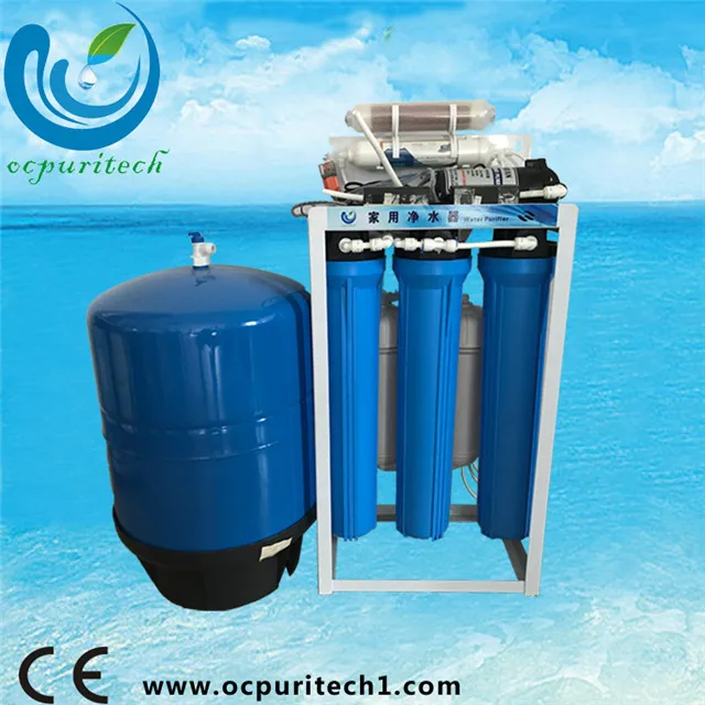 5 stages system ro water filter with dust cover frame stand