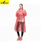 Travelsky disposable waterproof pvc rainwear womens rain coat poncho