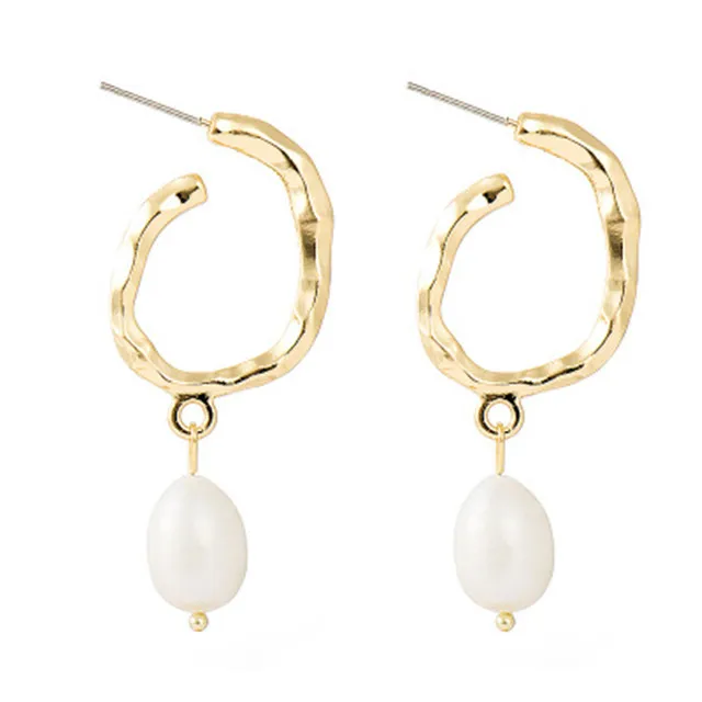DAIHE trendy 2020 gold freshwater Baroque french earrings pearl Geometric jewelry, Gold,white
DAIHE trendy 2020 gold freshwater Baroque french earrings pearl Geometric jewelry, Gold,white