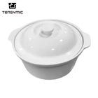 good quality double ears food safe ceramic soup bowl cooking pot
