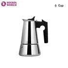 2018 New design Hot Sale Authentic Italian 6 Cup Stovetop Espresso Coffee Maker