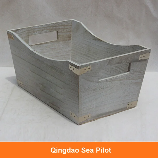 rustic wooden crate kitchen storage fruit basket gift hamper box