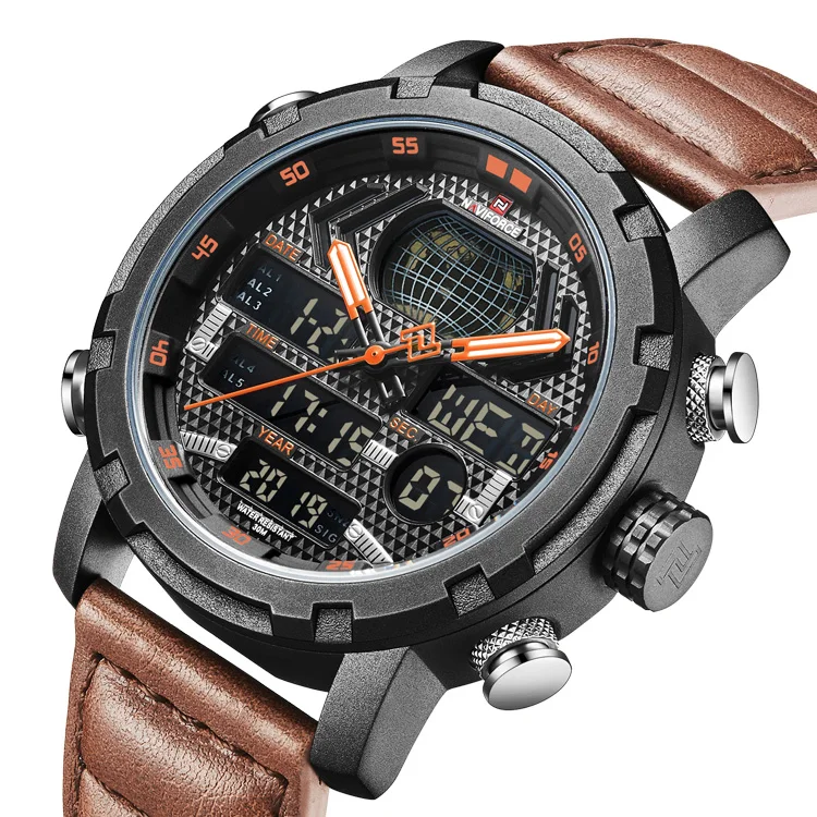 NAVIFORCE 9160 World Map Luxury Quartz Military Genuine Leather Watches Men Wrist Digital Watch, 5-color
NAVIFORCE 9160 World Map Luxury Quartz Military Genuine Leather Watches Men Wrist Digital Watch, 5-color