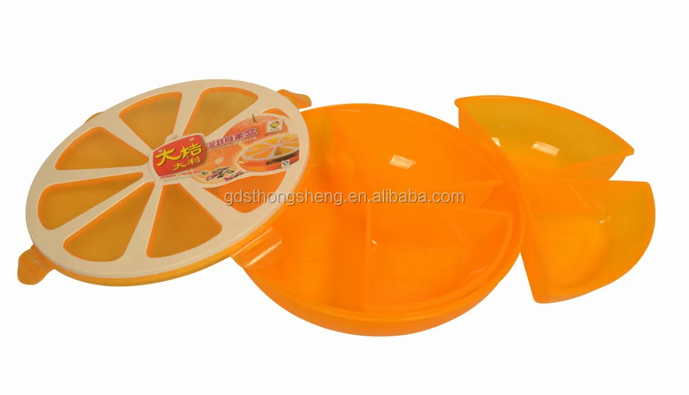 orange shape plastic candy box