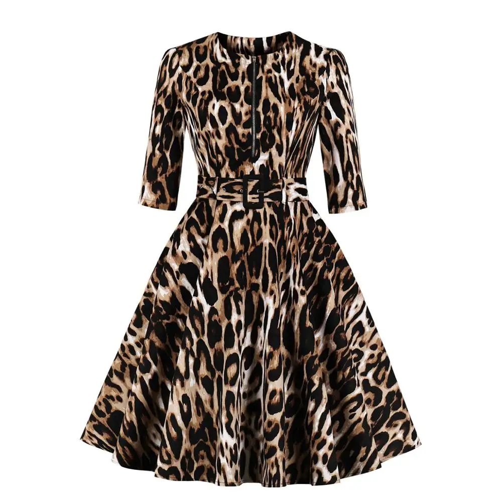 Leopard Print Women Sexy Elegant Spring Hot Fashion Vintage High Waist Sash Slim Zipper Female Retro Swing Party Dresses
Leopard Print Women Sexy Elegant Spring Hot Fashion Vintage High Waist Sash Slim Zipper Female Retro Swing Party Dresses