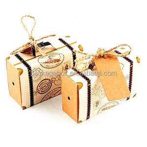 hot selling vintage suitcase wedding favor gift packaging box