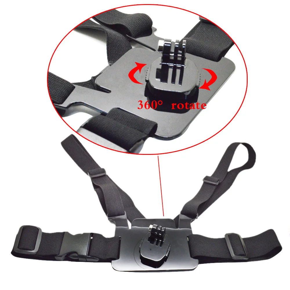 360 degree Rotation Elastic Chest Body Harness Belt Strap For GoPro Hero 7 6 5 4 Camera, Black
360 degree Rotation Elastic Chest Body Harness Belt Strap For GoPro Hero 7 6 5 4 Camera, Black