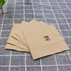 Custom Printed 1/4 1/8 Fold Table Tissue Bamboo Pulp Paper Napkin for Restaurant Hotel