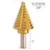 inch short step drill bits