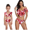 Family clothing sets bikini mother and daughter swimwear 2019