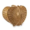 wholesale heart handmade wicker basket for gift