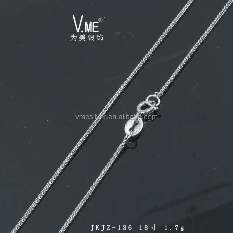 925 Wheat Chains machine made Sterling chain real silver chain with rhodium plated nickel free
925 Wheat Chains machine made Sterling chain real silver chain with rhodium plated nickel free