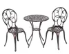 Outdoor cast aluminum high quality dining table and chairs patio furniture set