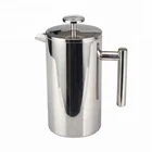 Stainless Steel Double Wall French Press Coffee Maker With Thermometer