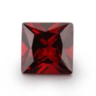 Synthetic Garnet Stone Princess Cut CZ Loose Cubic Zircon