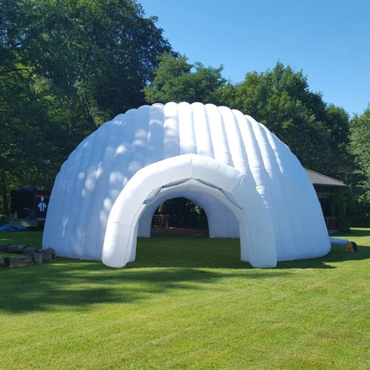 White Sphere Inflatable Camping Globe House Tent Sealed Giant Air Dome Led Inflatable Igloo Tent Outdoor For Sale