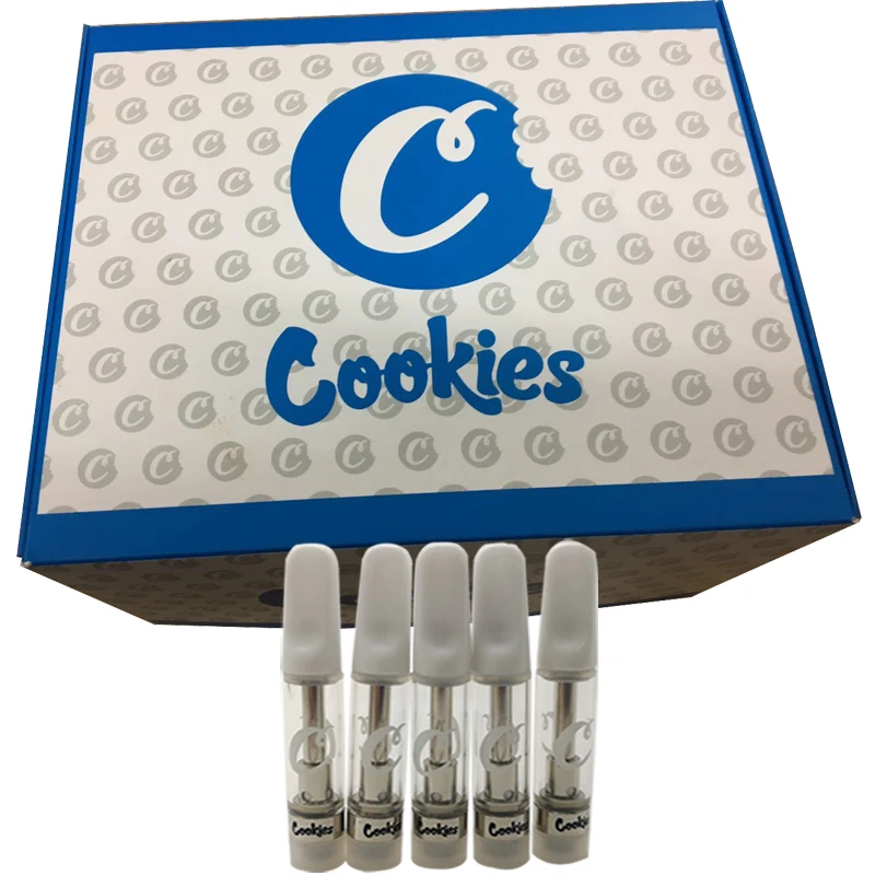 

E Cigarettes 0.8ML Empty Cartridge Packaging Ceramic Coil Vape Cartridges 510 Thread Vape Carts Cookies Vape Pen Glass Tank