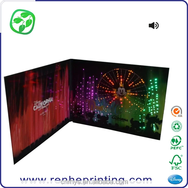 gift customized sound postcard paper, sound talking paper card