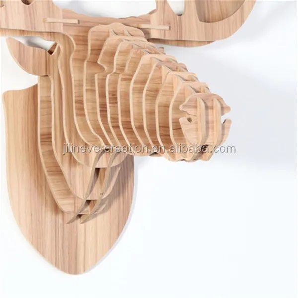 modern wooden wall hanging deer head - buy wooden